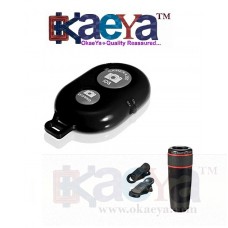 OkaeYa-Bluetooth Wireless Remote Shutter Photo Clicker Control with 12X Telephoto Lens, 